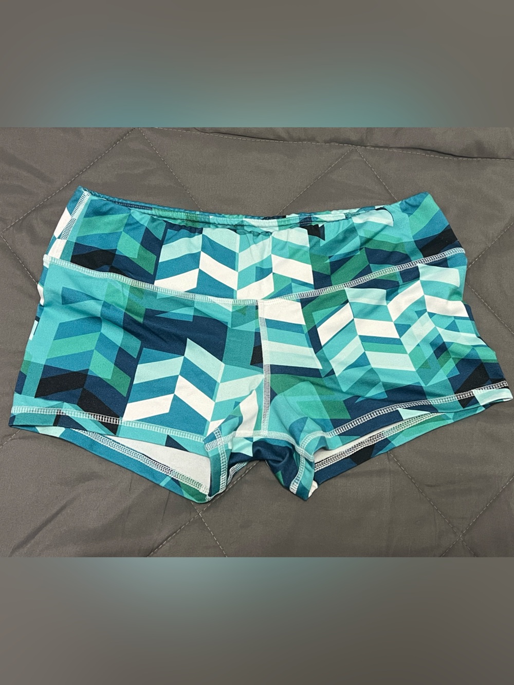 Fleo Teal & Navy Geometric OG Shorts